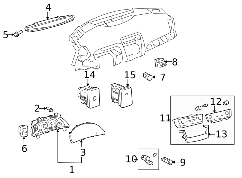 Gauges for 2010 Toyota Camry #0