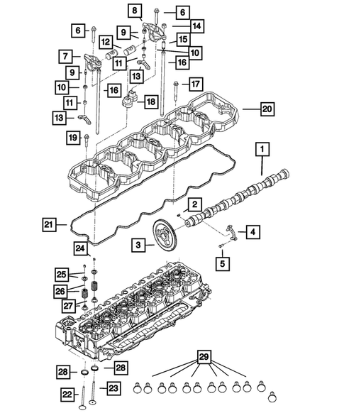 Camshaft and Valve for 2008 Dodge Ram 3500 #0