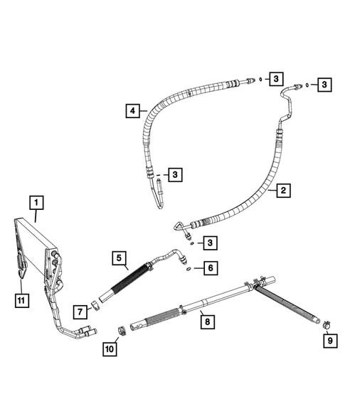 Power Steering Hoses for 2014 Ram 2500 #1