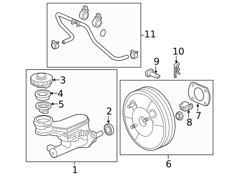 Master Cylinder - Components On Dash Panel for 2014 Honda Pilot #0