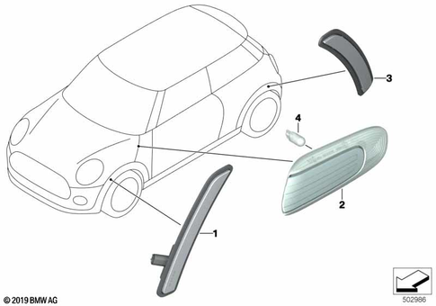Turn Signals Front / Side for 2019 Mini Cooper #0