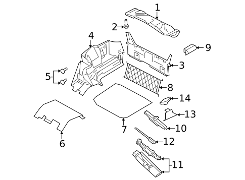 Interior Trim - Trunk for 2005 Mercury Montego #0