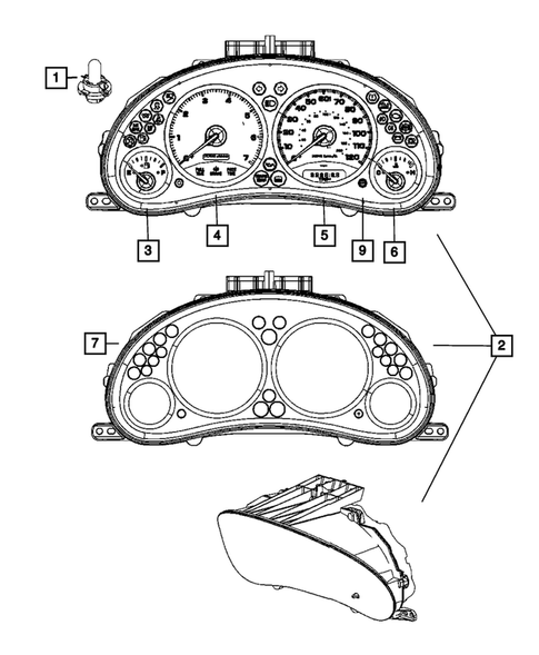 Instrument Panel Cluster for 2005 Jeep Liberty #0