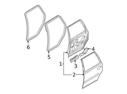 Door & Components for 2003 Volvo XC90 #0