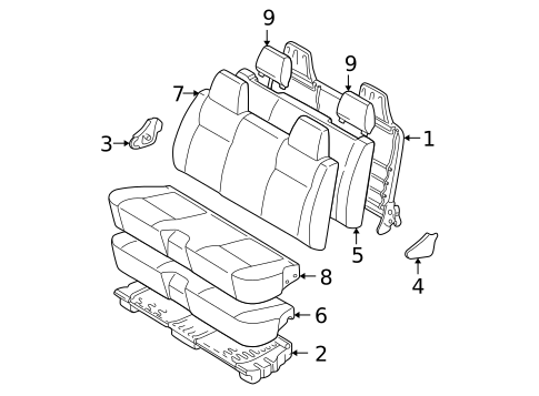Front Seat Components for 2002 Toyota Tacoma #2