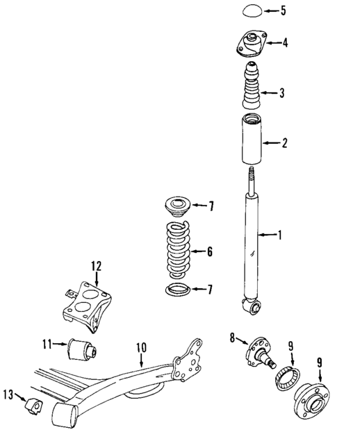 Rear Axle for 1999 Volkswagen Beetle #0