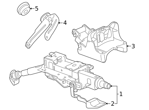 Steering Column Assembly for 2016 Volkswagen Eos #0