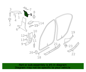 Genuine BMW 51-43-7-897-592 | Center Pillar Trim | FREE Shipping on ...
