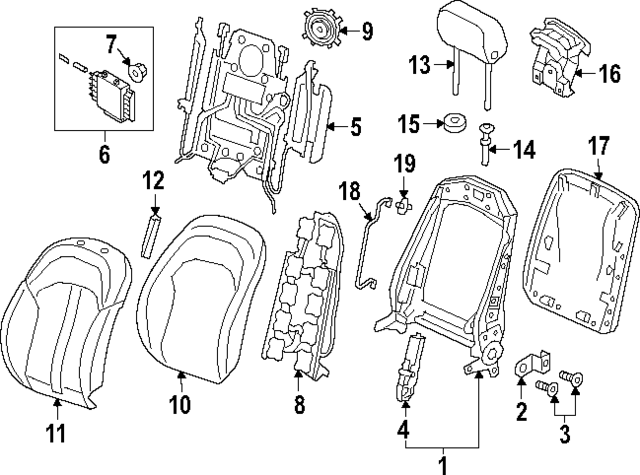 4K0881804AKIJL - Body: Seat Back Cover for Audi Image