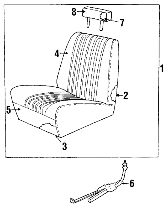 15616256 - Body: Seat Back Pad for GM Image