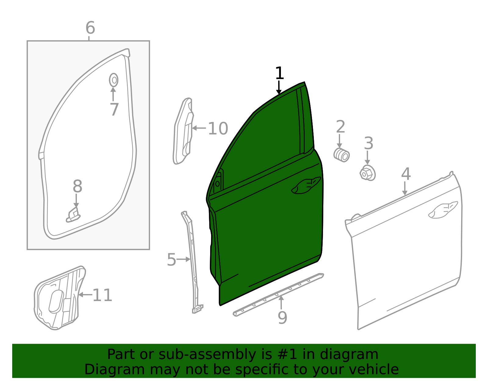 2014-2020 Acura MDX Door Shell 67010-TZ5-A80ZZ | OEM Parts Online
