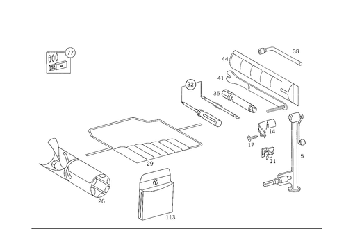 Tools and Accessories for 1991 Mercedes-Benz 500SL #1