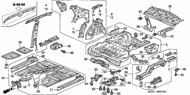 Inner Panel for 2001 Acura RL #0