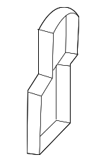 8V7810949A - Body: Outer Hinge Pillar Spacer for Audi: A3, A3 Quattro Image