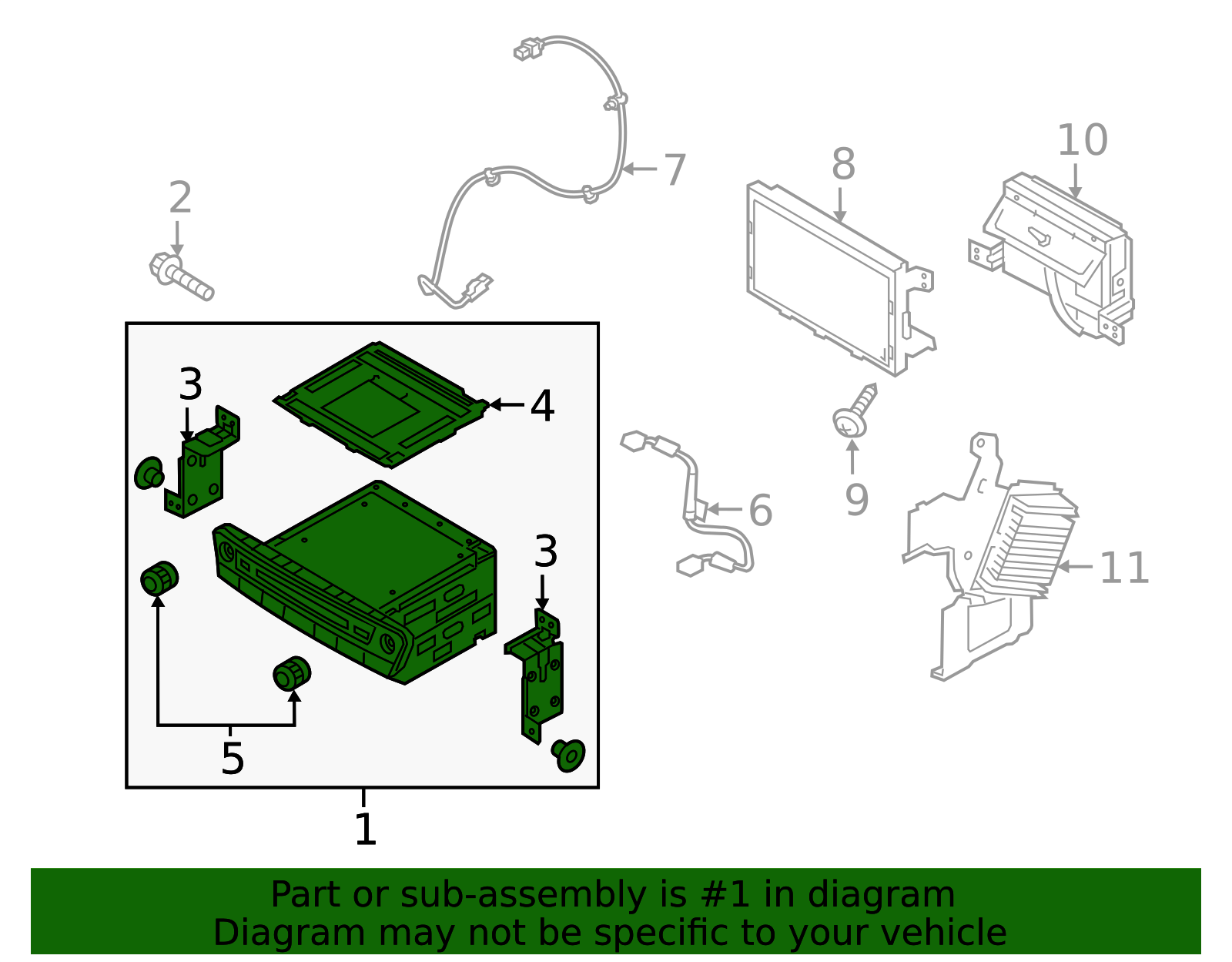 96560-B1670-RJ4 - Receiver 2018-2019 Genesis G80 | Hyundai OEM Part