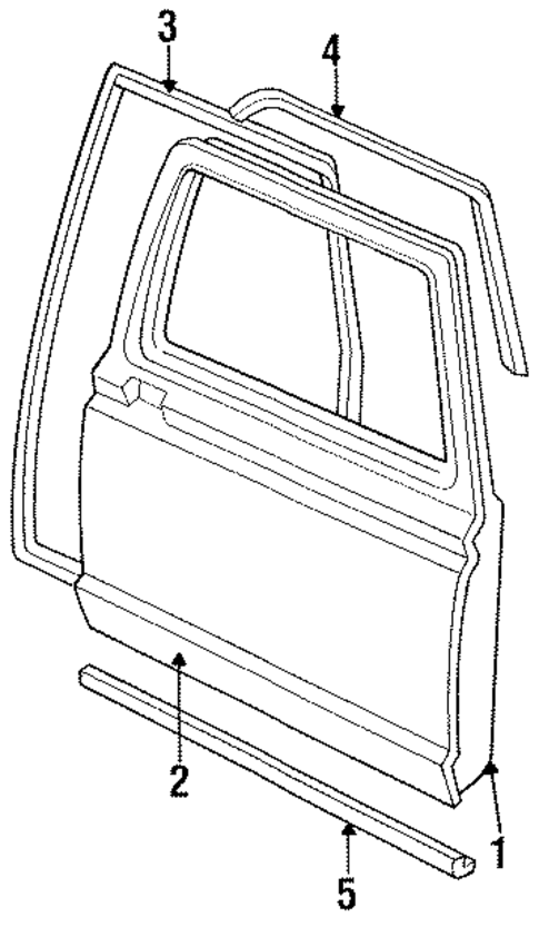Door & Components for 1989 Ford Bronco #0
