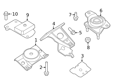 Engine & Trans Mounting for 2011 INFINITI QX56 #0