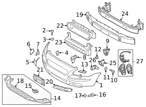 Bumper & Components - Front for 2009 Volvo C70 #0