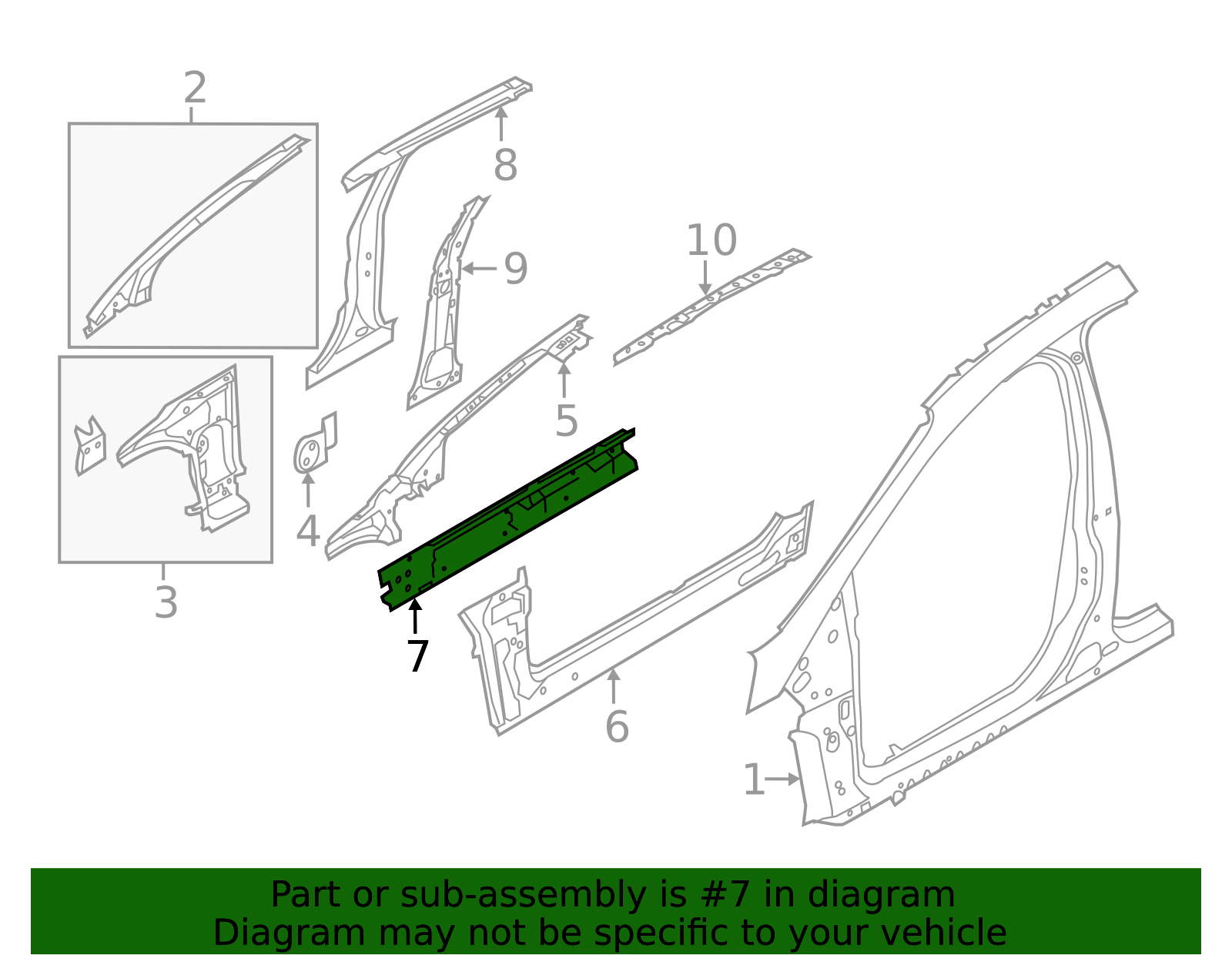 Ford Focus Rocker Panel 2012-2018 Ford Focus Rocker Panel Reinforcement CP9Z-5810129-A | OEM ...