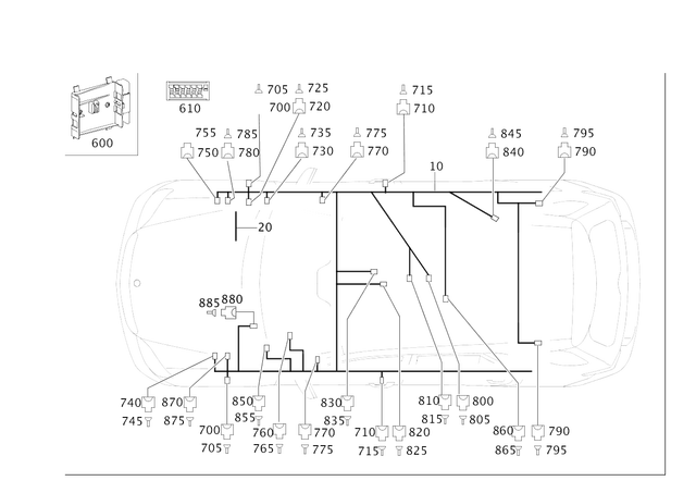 1644408036 - Special Equipment: Wiring Harness for Mercedes-Benz: GL320, GL550, ML320, ML350, ML450, ML500, ML550, ML63 AMG Image image