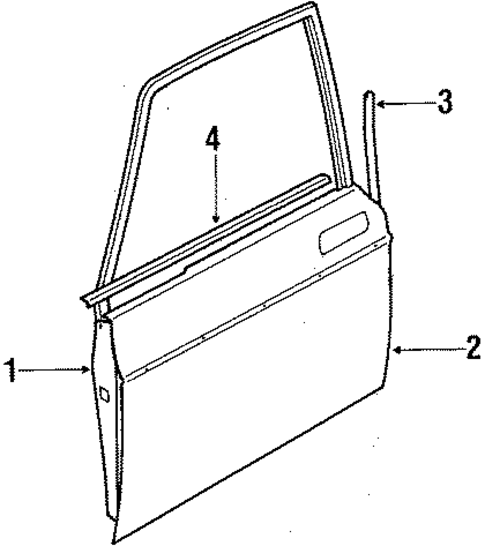 Door & Components for 1985 Volvo 245 #2