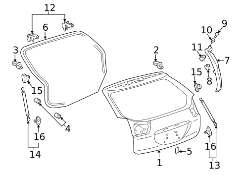 Gate & Hardware for 2008 Lexus RX400h #0