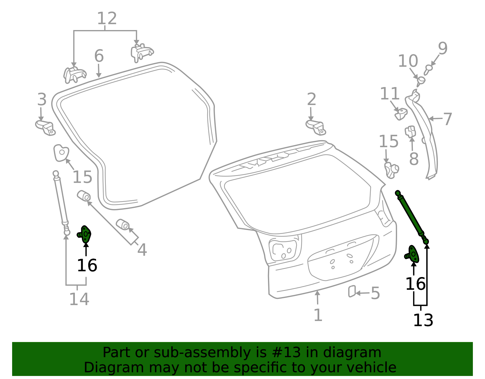 68950-49205 - Lift Cylinder - 2006-2009 Lexus | My L Parts