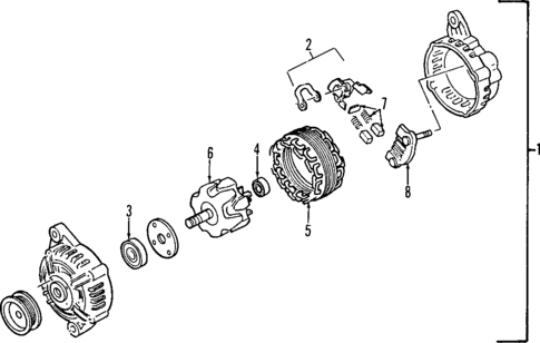 Alternator for 1999 Mercury Villager #1