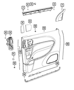7VE54DX9AA - Interior Trim: Sliding Door Trim Panel, Left for Chrysler: Pacifica, Voyager Image