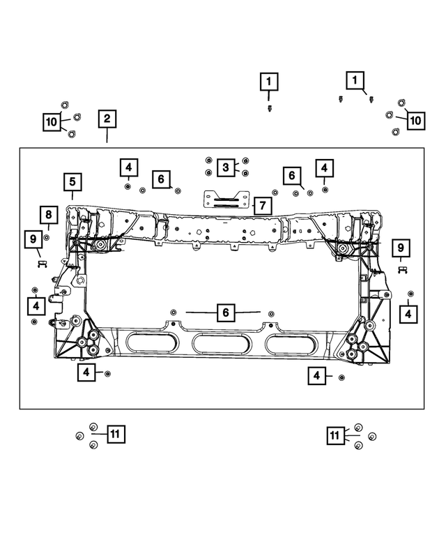 68419666AA - : Radiator Closure Panel for Mopar Image