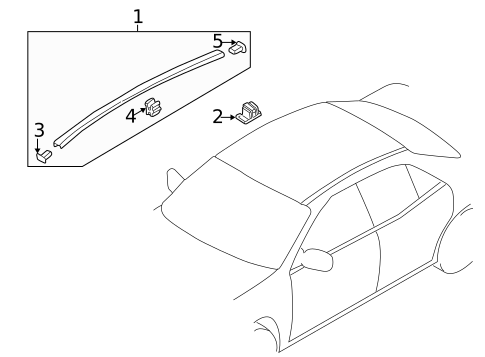 Exterior Trim - Roof for 2001 Mazda Protege #0