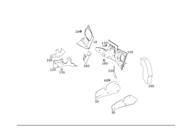 1976820628 - Panelling: Dampening, Firewall for Mercedes-Benz Image image