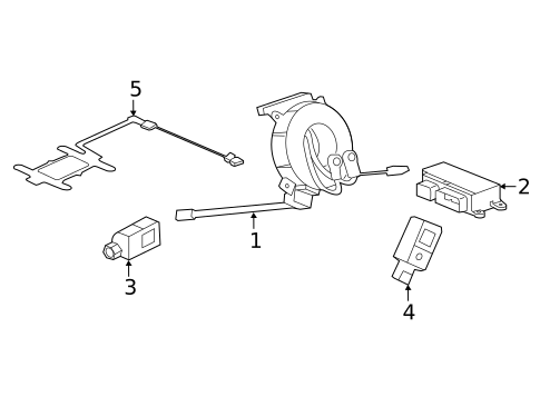 Air Bag Components for 2017 Buick Cascada #1