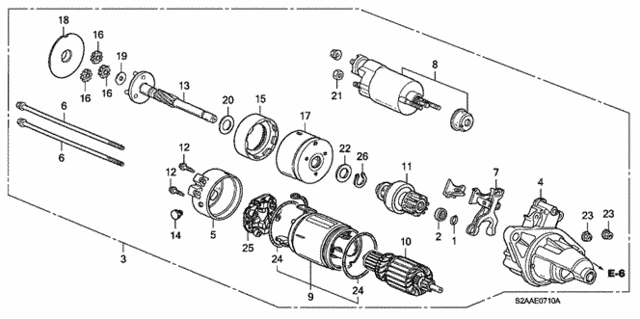 Starter Motor (Denso) for 2008 Honda S2000 #0