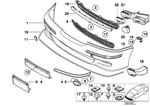 51117894379 - : Trim Cover, Bumper, Primed, Front for BMW Image