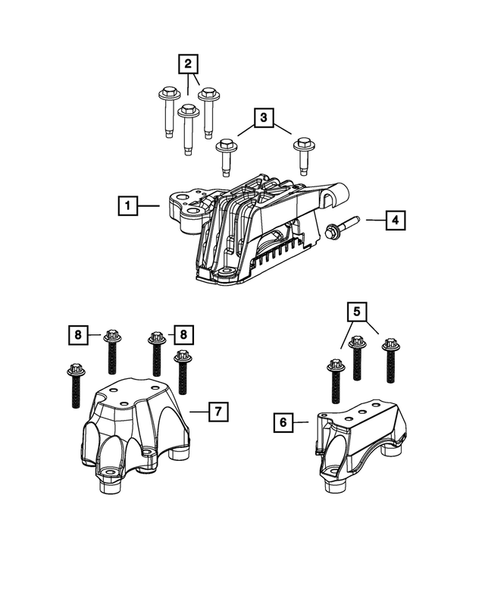 Engine Mounting for 2013 Dodge Dart #1