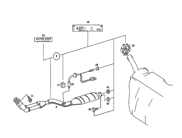 155450828 - Exhaust System: Adjustment Connector for Mercedes-Benz Image image