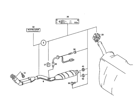 Catalyst, Installation Kit with Oxygen Sensor for 1986 Mercedes-Benz 190E #0