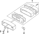 XFC100550 - Electrical: License Lamp for Land Rover: Defender 90 Image