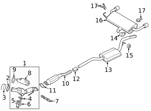 Exhaust Components for 2016 Ford Escape #0