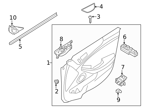 Interior Trim - Front Door for 2019 Kia Cadenza #0