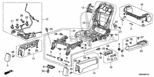 Front Seat Components (L.) for 2015 Honda Odyssey #0