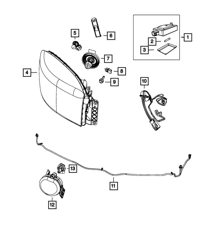 « 68154309AA – Electrical : Pontage De Feu Antibrouillard Cablage pour Mopar Image »