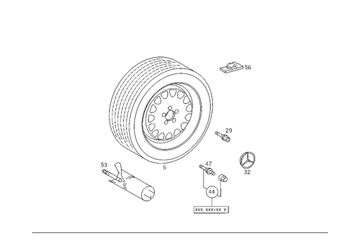 Aluminum Disc Wheel (Cts) for 1991 Mercedes-Benz 300SL #0