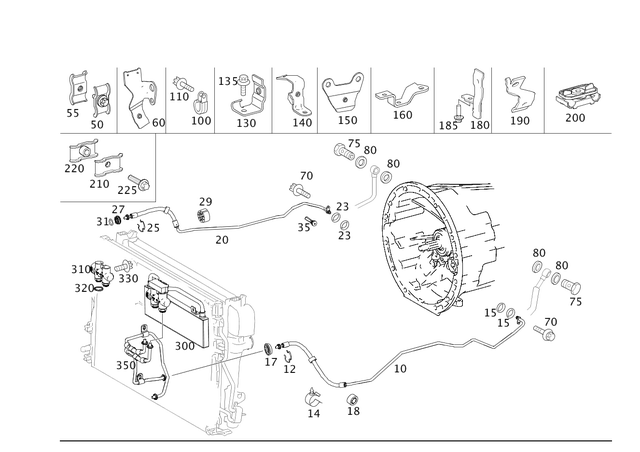 2215280224 - : Oil Line for Mercedes-Benz Image