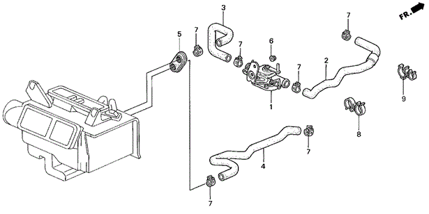 Water Valve - Duct for 1993 Honda Prelude #0