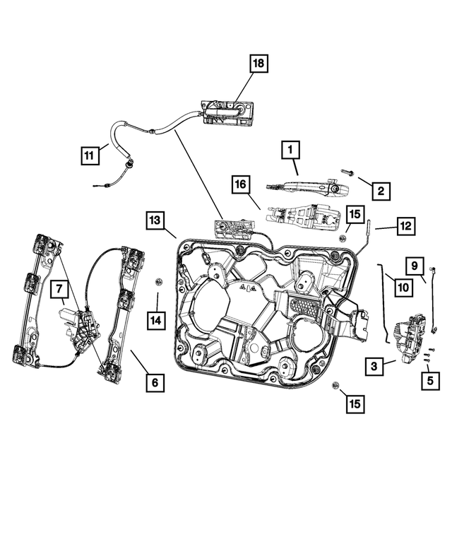 55113649AB - Doors, Door Mirrors and Related Parts: Key Cylinder To Latch Link for Mopar Image
