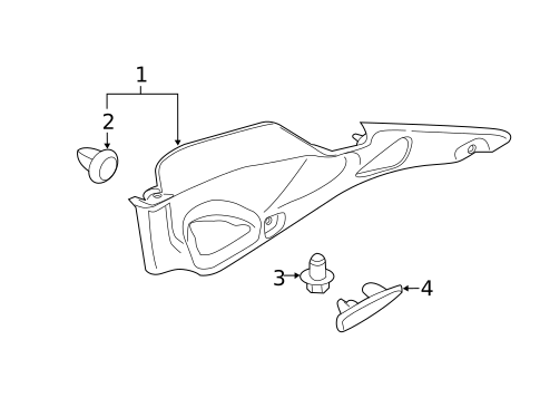 Interior Trim - Quarter Panels for 2014 Subaru Impreza #1