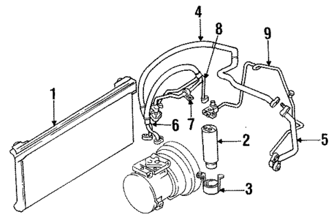 Condenser, Compressor & Lines for 1996 Mitsubishi Eclipse #0