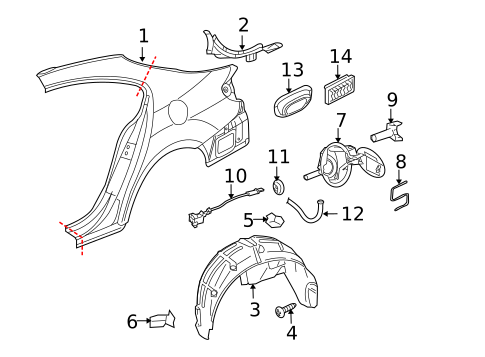 Quarter Panel & Components for 2010 Volkswagen CC #0